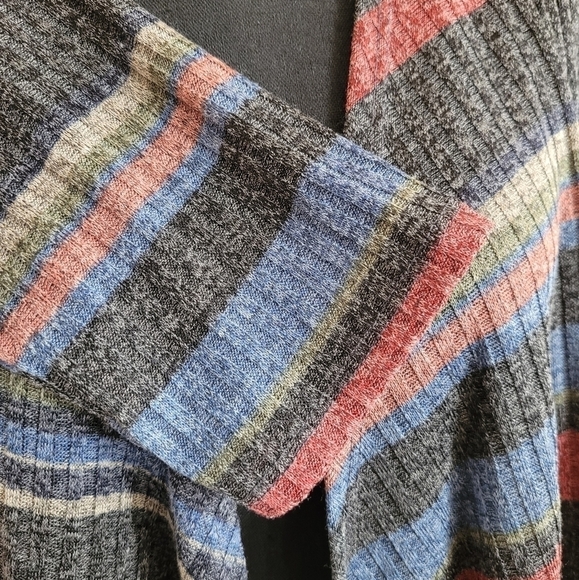 WHITE BIRCH Striped Open Front Cardigan Sweater, Size Medium - Picture 10 of 15